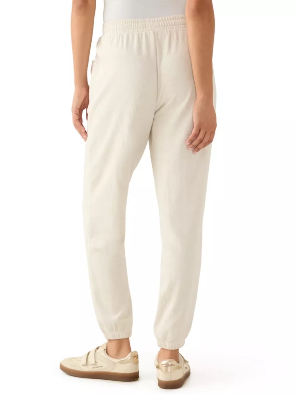 Wonderly Cream Elastic-Waist Joggers
